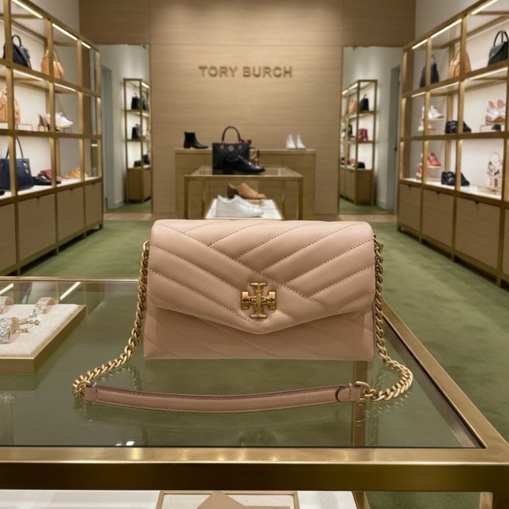Tory Burch Blush Pink Kira Quilted Crossbody Bag